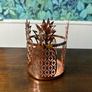 3 Wick Copper Pineapple Candle Holder